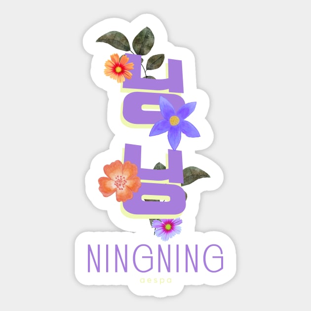 NINGNING aespa Flower Sticker by wennstore